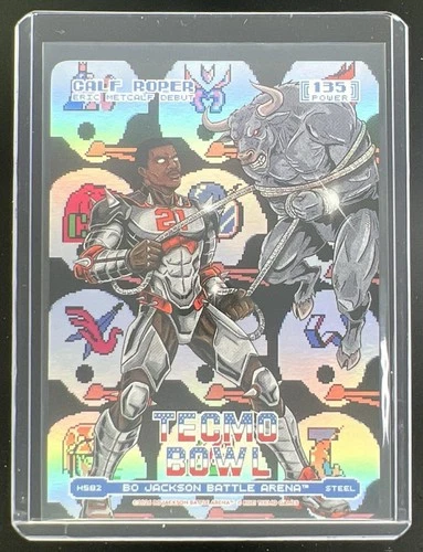 2026 Bo Jackson Battle Arena Tecmo Bowl Calf Roper Steel Helmet Battlefoil