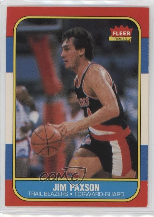 1986-87 Fleer Jim Paxson #85 2q9