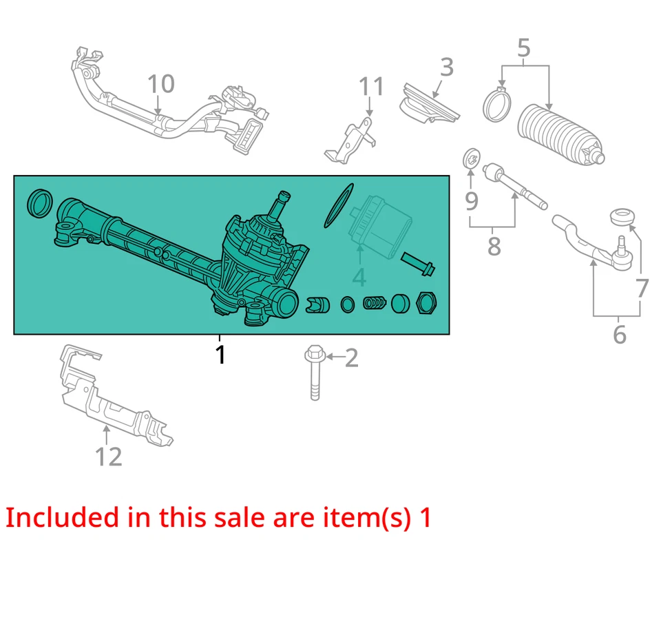 2020 Acura ILX Steering Gear Rack & Pinion OEM 29K Miles - LKQ414766103 - Image 4 of 4
