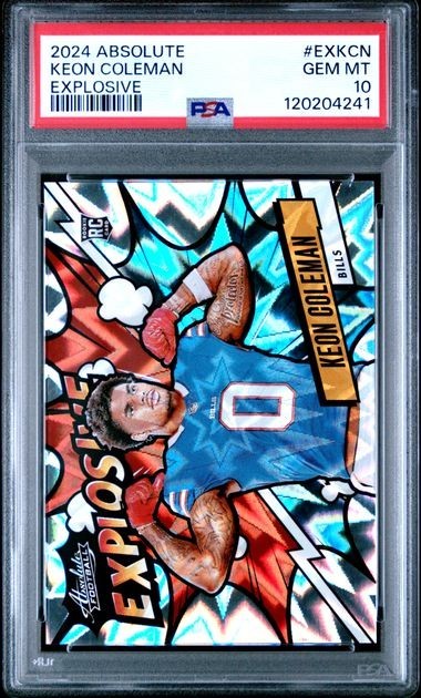 2024 Panini Absolute - Explosive Keon Coleman #EX-KCN (RC) PSA 10 GEM