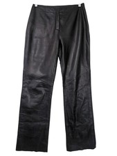 Vintage Siena Studio Pants Womens 4 Black Leather Buttery Soft Biker Rocker Edgy