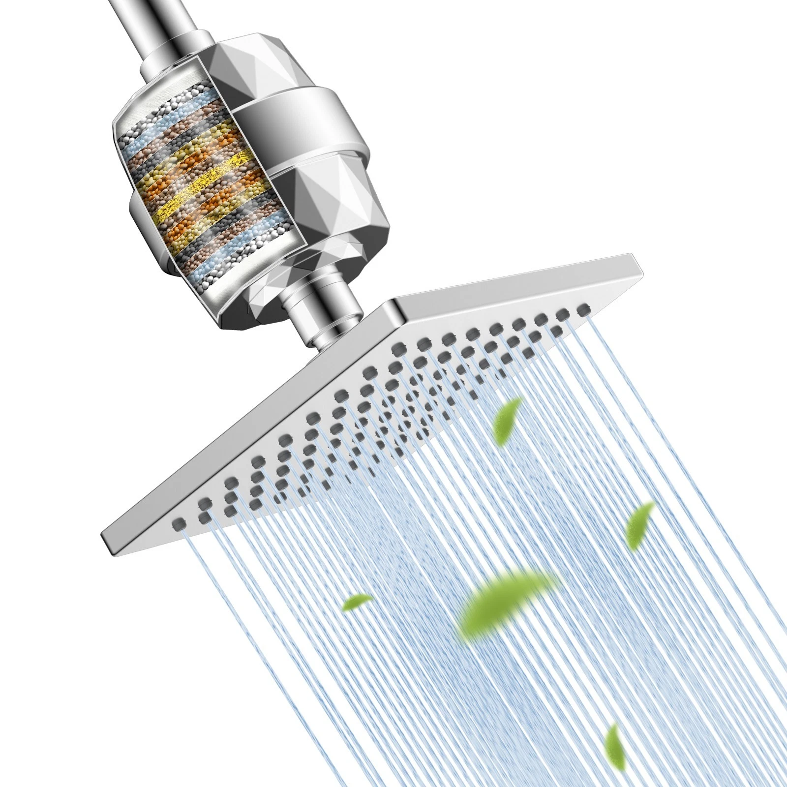 Filtered Shower Head High Pressure Rain Showerhead 20 Stages Shower Head Filter