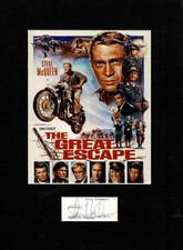 STEVE MCQUEEN THE GREAT ESCAPE BULLITT AUTHENTIC SIGNED AUTOGRAPH  DISPLAY RARE