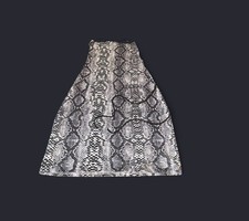 Black And White Snake Print Mini Dress With Lace Back Details Bodycon Glam Wear 