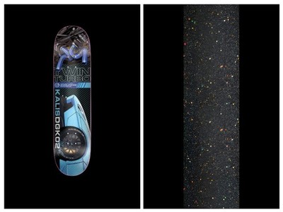  DGK Twin Turbo Greddy Blitz Carbon Fiber Kalis Pro Skate Deck 8.06 Free Grip