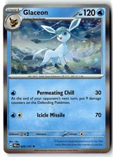Pokemon Card Glaceon LP SV: Prismatic Evolutions Rare 25/131