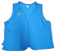 Walmart Associates Logo Turquois Full Zip Work Vest Mens 4XL