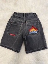 JNCO Jean Shorts Skater Embroidery Flame Toddler Kids Size 6