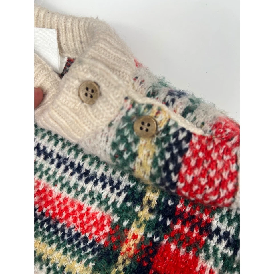 Suéter Pullover Niños H&M a Cuadros Invierno Rojo Verde Vacaciones Talla 2T Pullover Foto 3 de 4