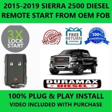 100% Plug & Play Remote Start Starter 2015-2019 GMC SIERRA 2500 DIESEL