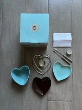 NEW in Box Dove Heart Shaped Chocolate Fondue Set Valentines Day Love