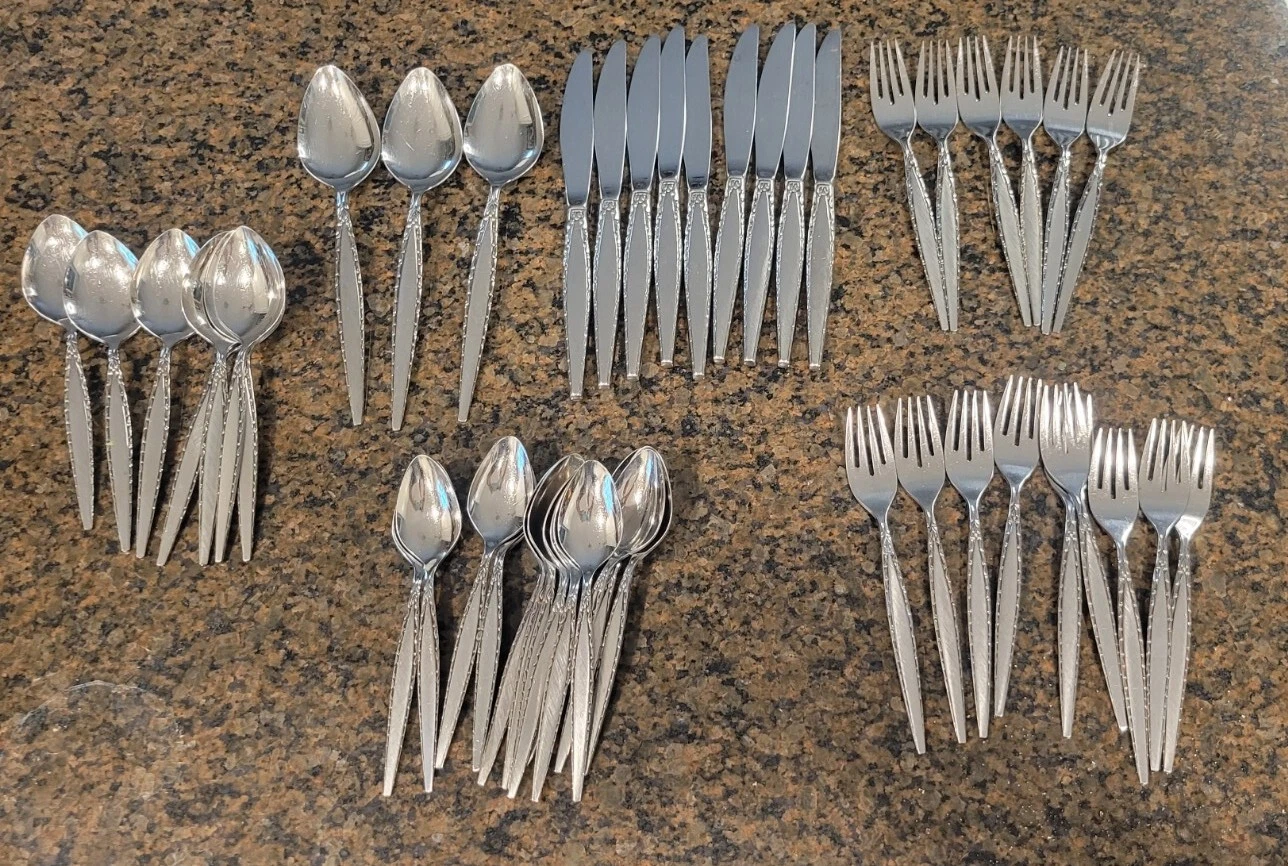 Vintage Oneida Stainless Steel Venetia- 48pc Set! #1