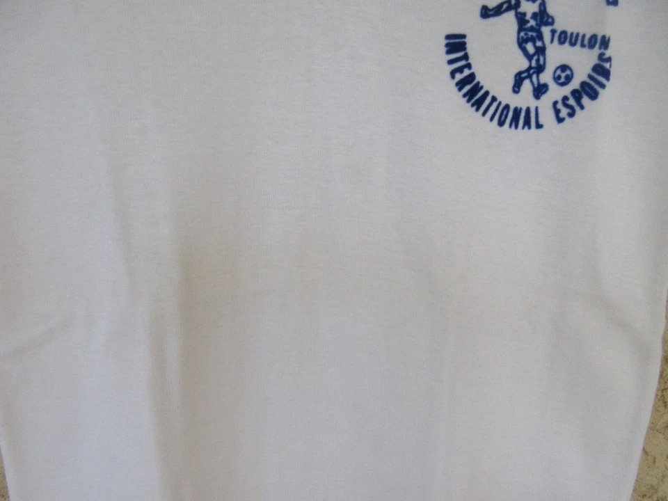 Maillot FESTIVAL INTERNATIONAL ESPOIRS TOULON vintage années 80 shirt coton 4/5 - Photo 4/4