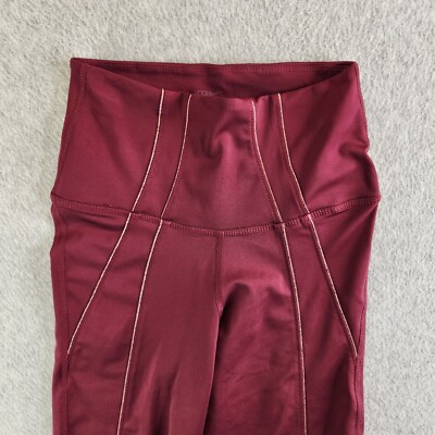 Nike Leggings Womens XS Red Glitter 7/8 Length Dri Fit Yoga