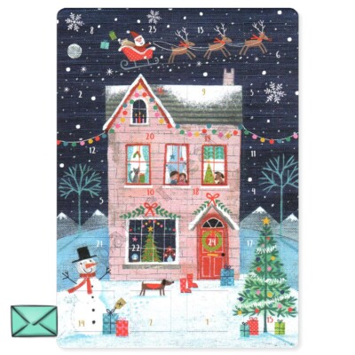 Adventskalender Haus Winter DIN A5 Aufstellkalender inkl. Umschlag NEU 940204