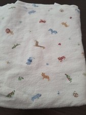 Carter's Flannel Baby receiving Blanket safari animals giraffe zebra 30"  40"