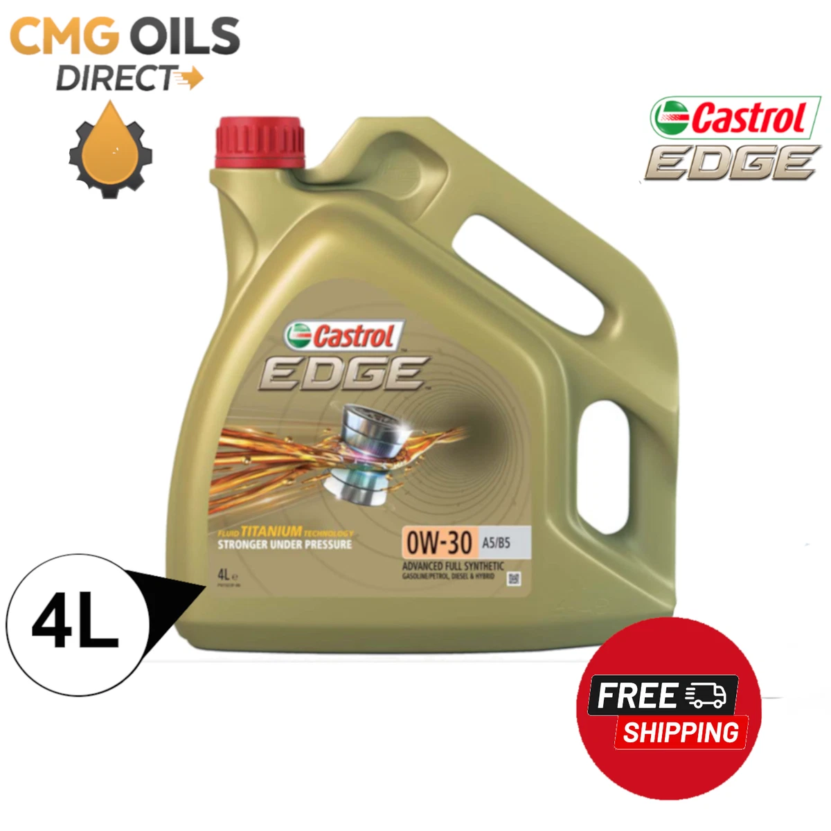 CASTROL EDGE 0W-30 A5/B5 **VOLVO 95200377** 4L **FULLY SYNTHETIC**1531B1**