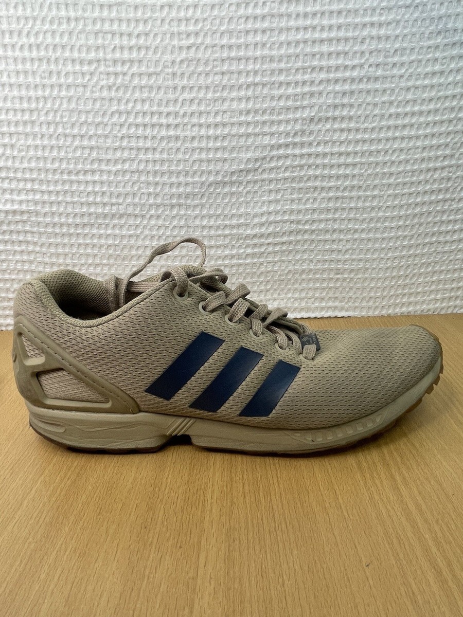 ADIDAS Brown Running Shoes ZX FLUX TORSION TAN BLUE Men's Size 10