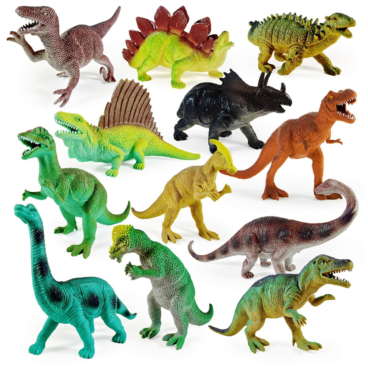 Educational Realistic Dinosaur Toy Figures 12 Pack for Engaging