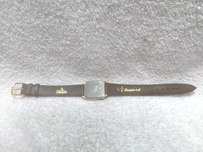 Seiko Quartz Tank Watch Men 7431-5049 Thin Case Gold Dial New Bat