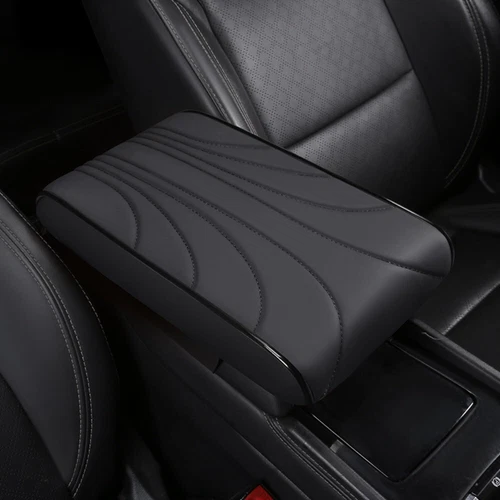 Leather Arm Rest Seat Box Armrest Protective Console Box Mat  Car Accessories