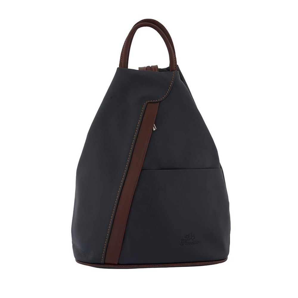 Fioretta Italian Genuine Leather Top Handle Backpack Purse Shoulder Bag Handbag