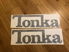 Tonka Truck Logo 12” Black Stickers Decal (set Of 2) Truck Toy Window Heavy Duty