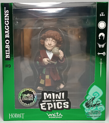 WETA WORKSHOP 2022 MINI EPICS #9 THE HOBBIT LOTR BILBO BAGGINS LIMITED ED FIGURE