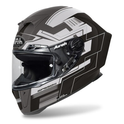 Integralhelm Motorrad Airoh GP 550 S Challenge Schwarz Matt Grau Größe L