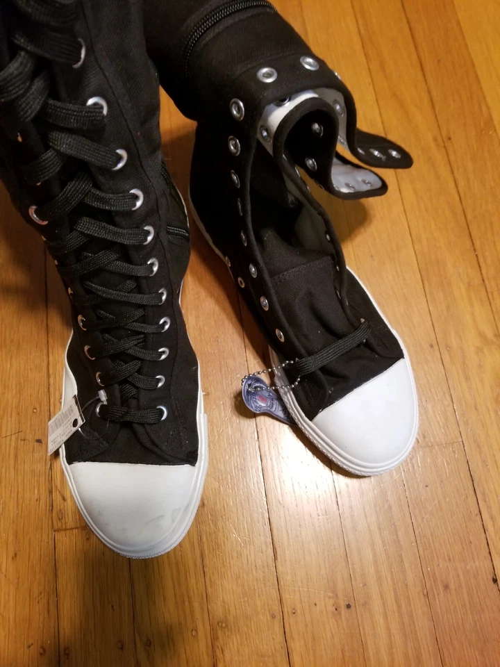 Tenis Tenis Tenis Demonia Deviant-301 17 Ojos 14 Pulgadas Alto Top Mandriles 8M 10W  Foto 2 de 4