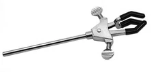 Eisco Labs 3 Prong Double Adjustable Universal Clamp, Non-Slip Coating on Jaws
