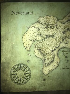 2011 - Craig Wetzel - Neverland - Peter Pan s Island - Signed - Print - Art Map