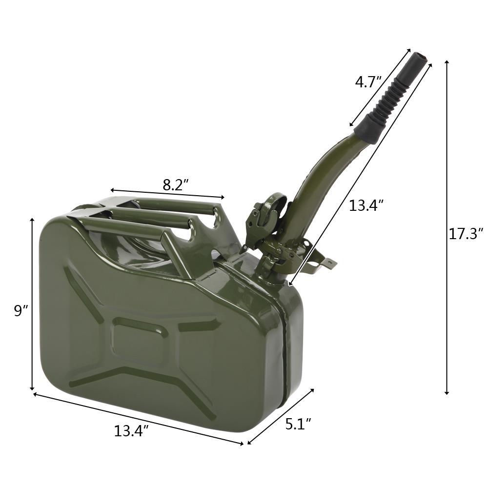 2 x 10L Metallkanister Metall Benzinkanister KraftstoffkanisterDüse Armee Grün