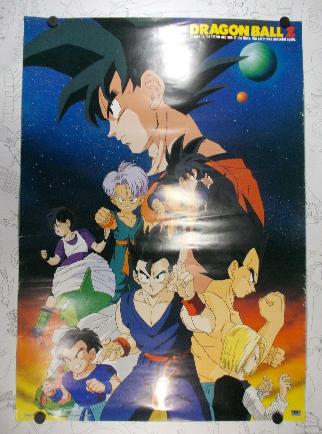 Dragon Ball Z Official commercial goods vintage poster TOEI Vegeta