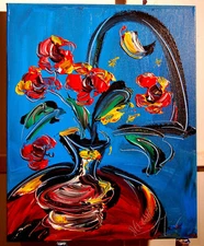 NICE FLORAL  ABSTRACT ARTWORK DECO canvas painting  Original Oil Painting H7t0 D