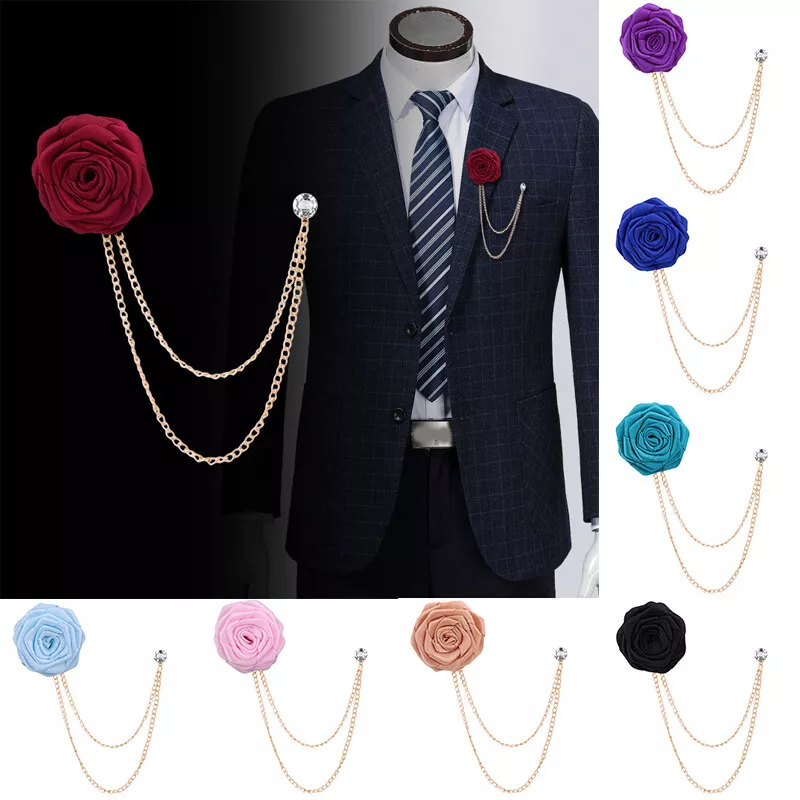 Flower pin shop mens suit