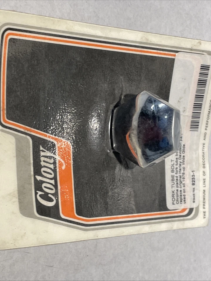 Perno de tubo de horquilla superior con forma de cúpula cromada Harley Davidson 78 deslizamiento ancho Foto 3 de 4