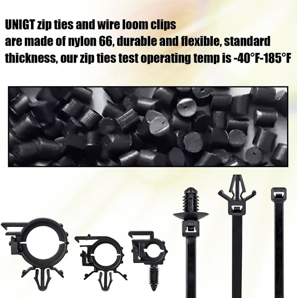 150 Pcs Car Wire Loom Clips Push Mount, Heavy Duty Nylon, 3 Sizes eBay