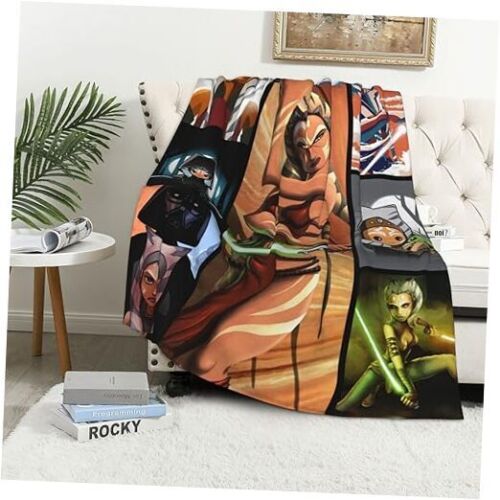 Throw Blanket, All-Season Lightweight Flannel Blanket, Ultra 50"x40" Black