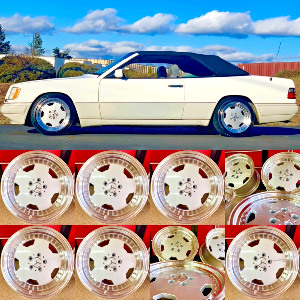 MERCEDES BENZ 18 INCH RIMS WHEELS SET4 NEW 18/8 - 18/9 FITS 560SEC