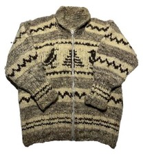 Vintage 50s Cowichan Sweater Lightning Zip 21x25 AO4