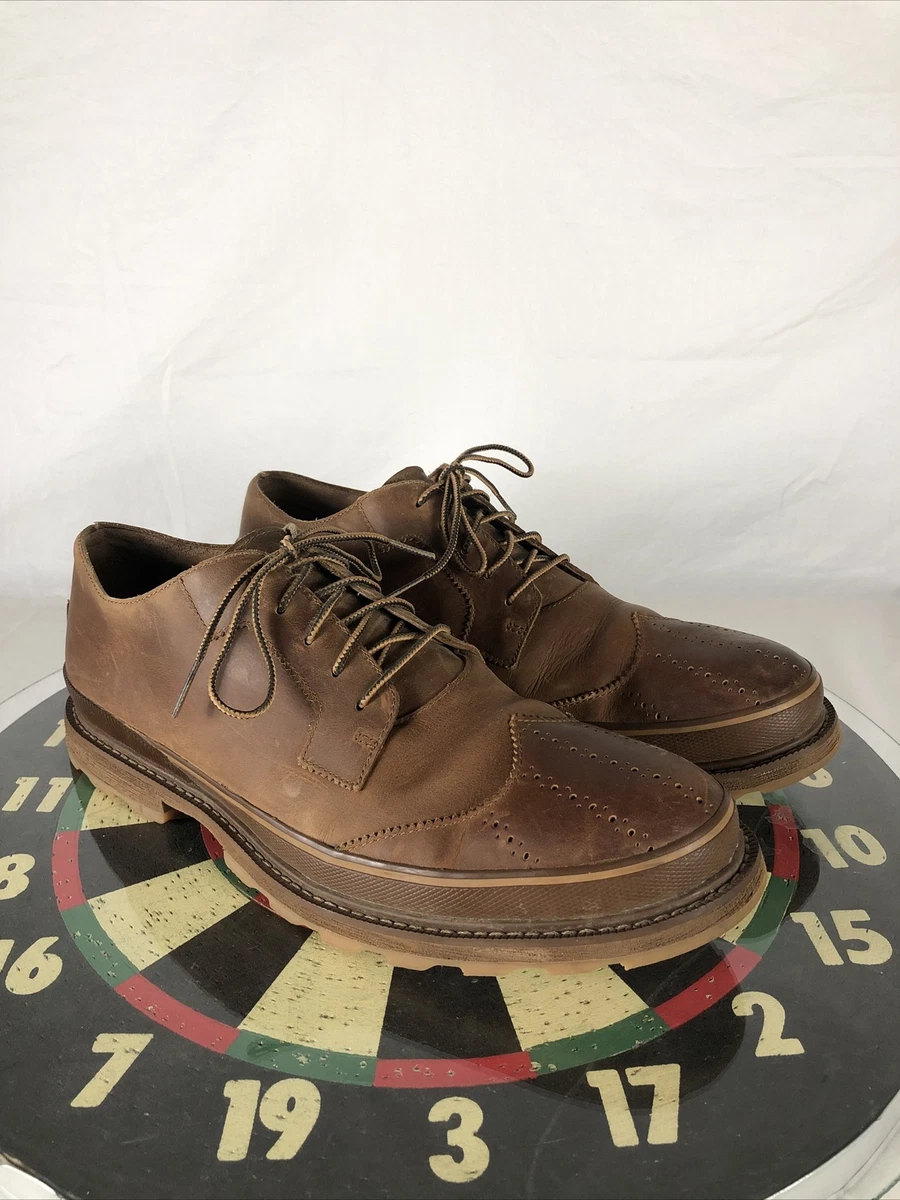 Sorel Madson Wingtip Lace Up Chukka Shoes Smooth Brown Waterproof