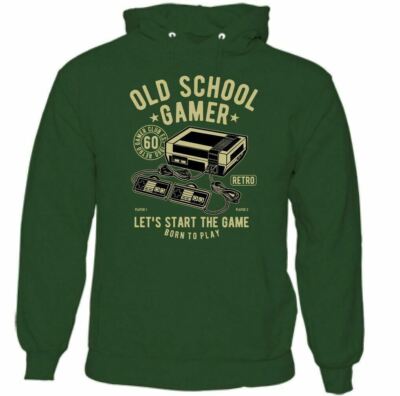 Old School Gamer Herren Lustiger Gaming Hoodie