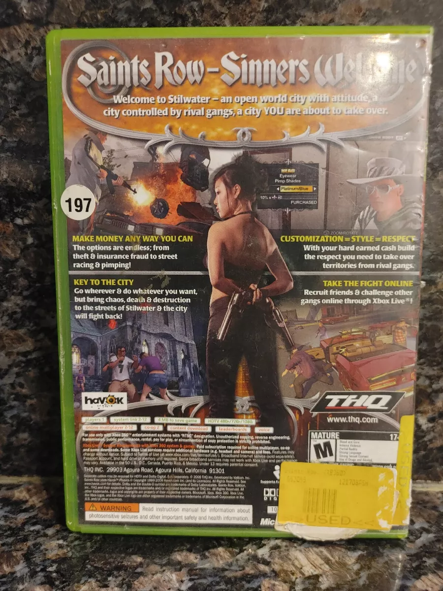 Saints Row (Microsoft Xbox 360, 2006) - European Version for sale