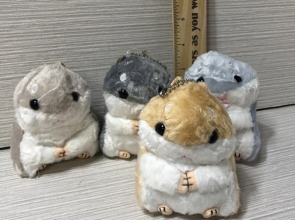 4 Llavero de felpa para hámster bolsa para niños etiqueta mochila etiqueta. 4”. Envío gratis Foto 3 de 4