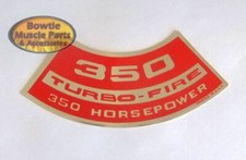 69 70 Impala Bel Air Corvette Caprice 350 350hp Engine Decal