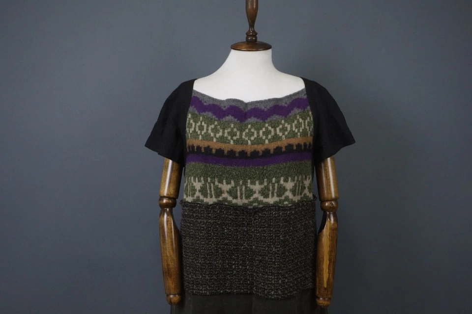 Vestido Suéter Philosophy Alberta Ferretti Multicolor Manga Corta Cremallera Trasera Foto 2 de 4