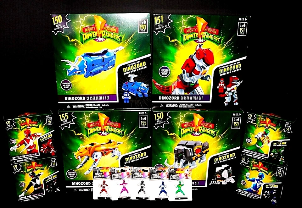 Mighty Morphin Power Rangers:35 + Funko 苏打水、无花果、恐龙、Plush & Build 套装 — 第 3/4 张图片