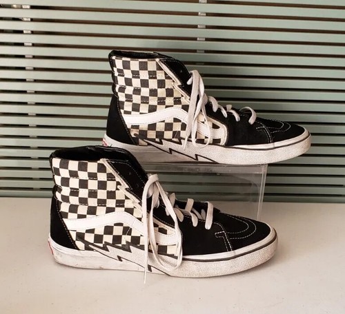 vans sk8 hi bolt checkerboard