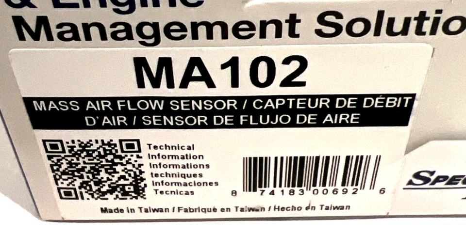 Sensor de flujo de masa de aire Spectra Premium MA102 para Lexus Mazda Toyota Jaguar 99-18 Foto 2 de 3